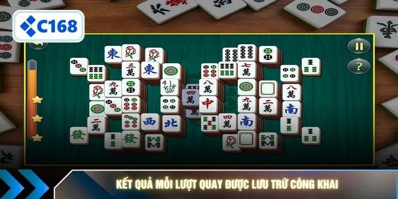 Kết quả mỗi lượt quay được lưu trữ công khai 